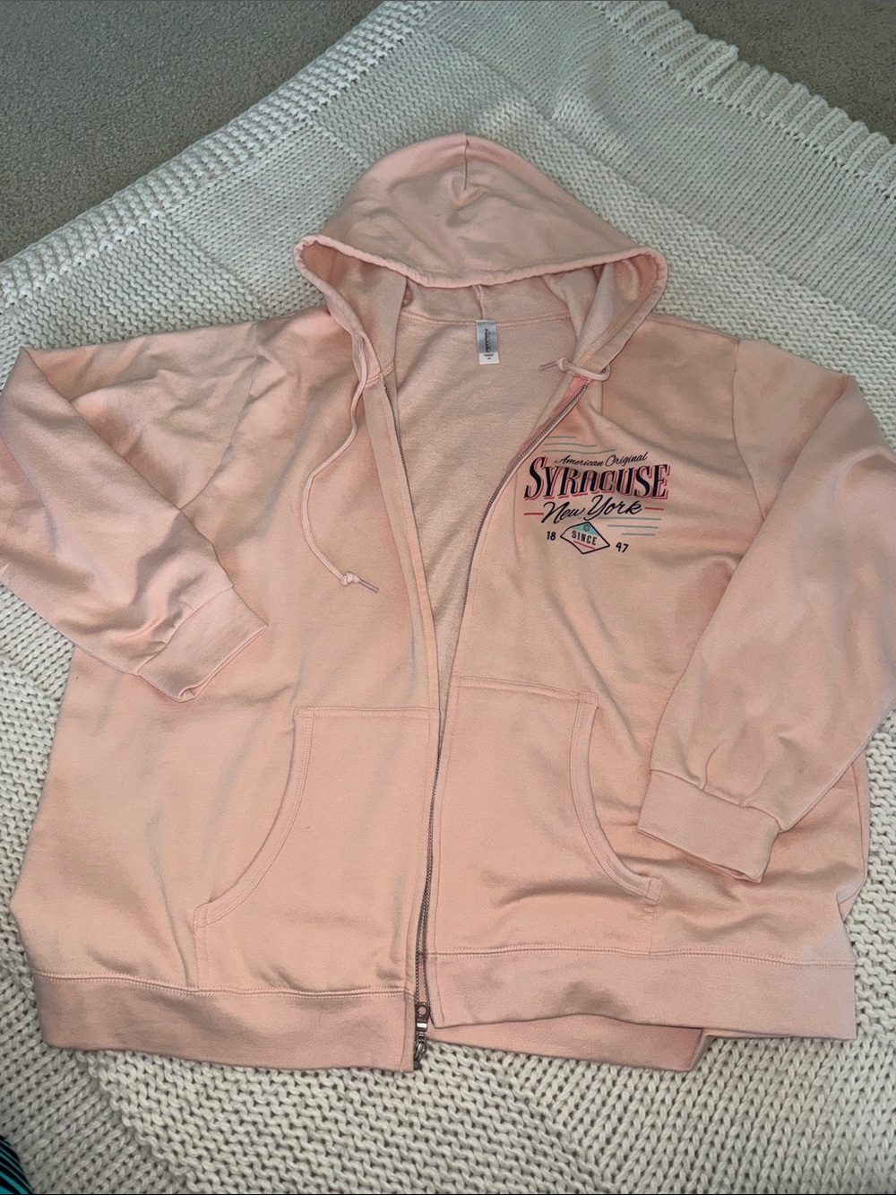 Syracuse NY Agenda Perrin Fleece Garment in soft pink